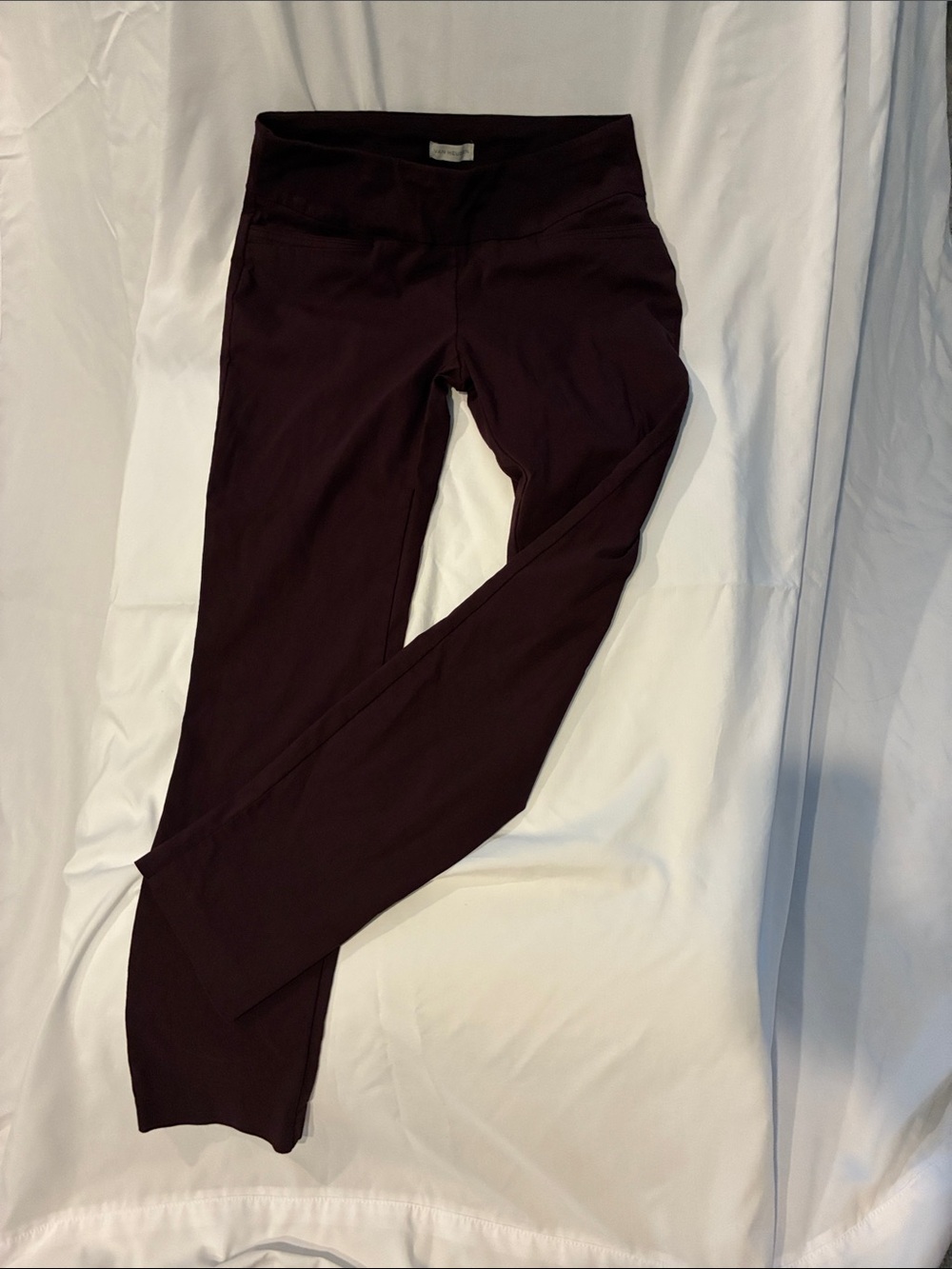 Van Heusen Wine-Colored Stretch Waistband Pants